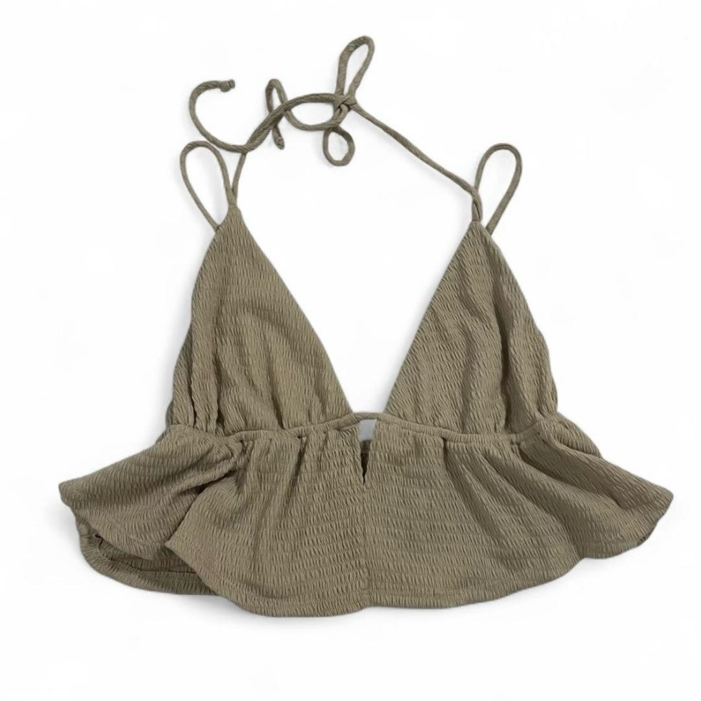Khaki Crop Top